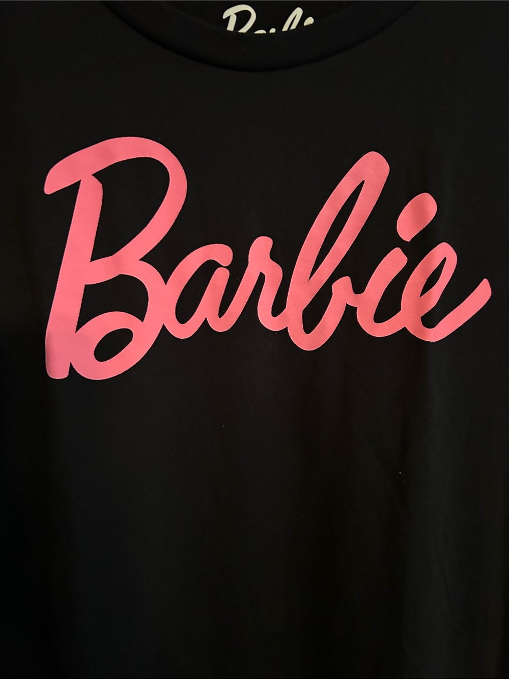 Barbie Black Nightgown with Hot Pink Script Logo - Picture 2 of 4